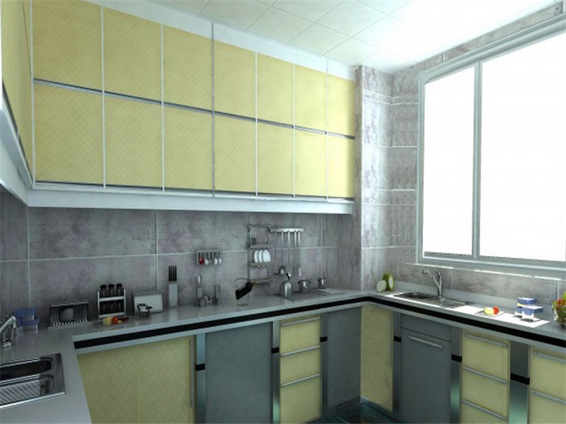 一居室现代小厨房装修效果图