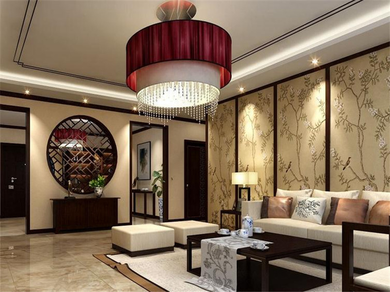 中式风格客厅背景墙装修效果图