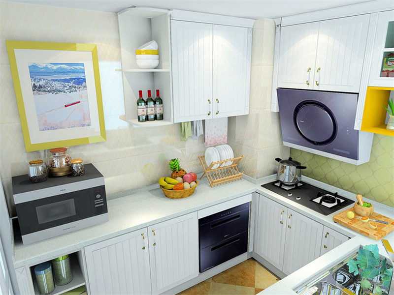 现代简约小居室厨房装修效果图