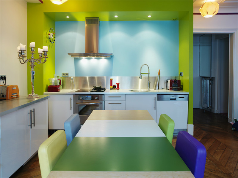 现代厨房颜色搭配效果图