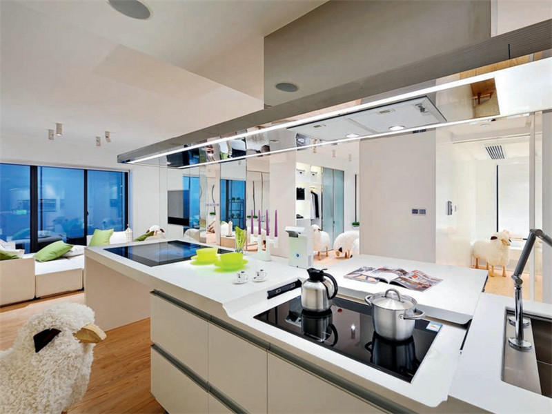 现代三居室开放式厨房装修效果图