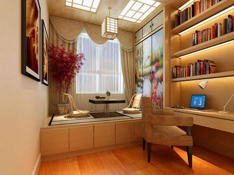 现代两室书房装修效果图