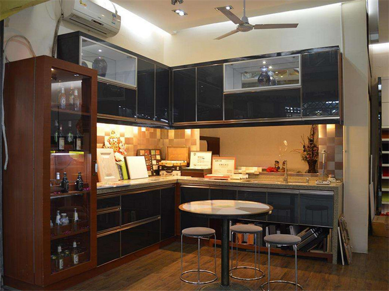 新中式开放式厨房整体橱柜设计图