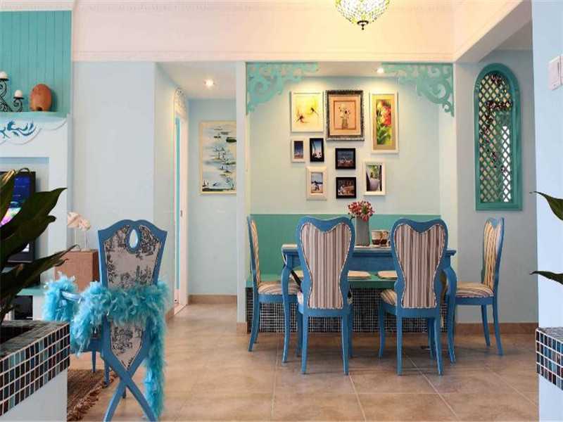 地中海一居室餐厅背景墙效果图