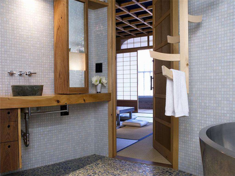 日式原木风格卫生间装修设计