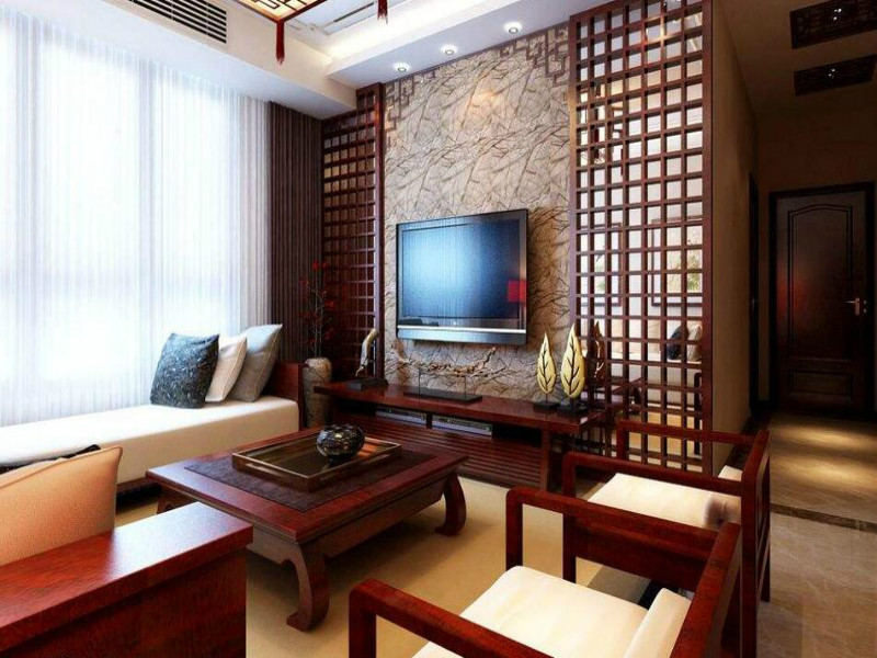 中式风格设计客厅装修效果图