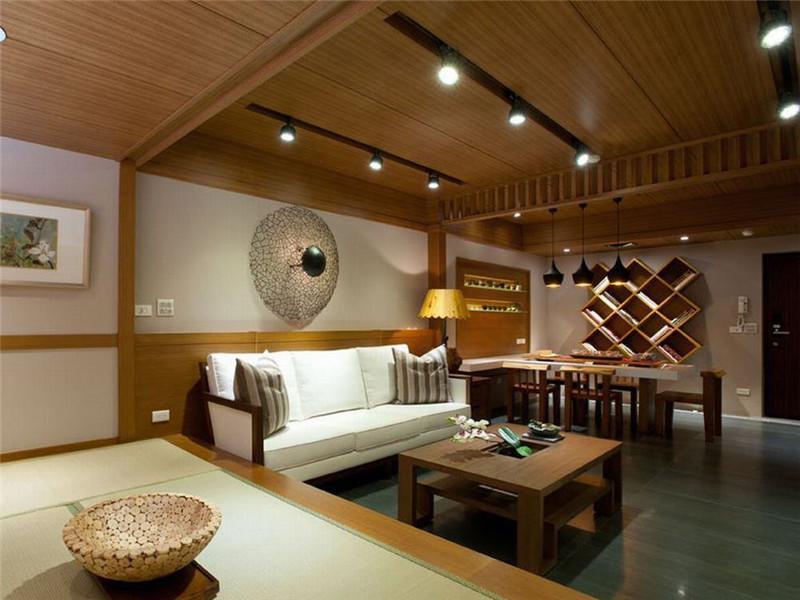 日式开放式榻榻米客厅效果设计