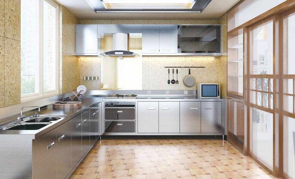 现代中式厨房装修设计效果图