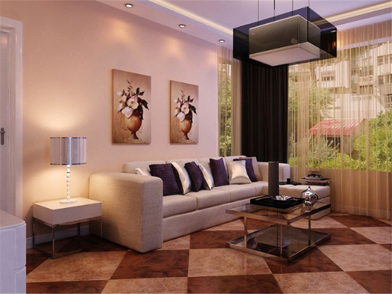 一居室现代风格客厅沙发背景墙效果图