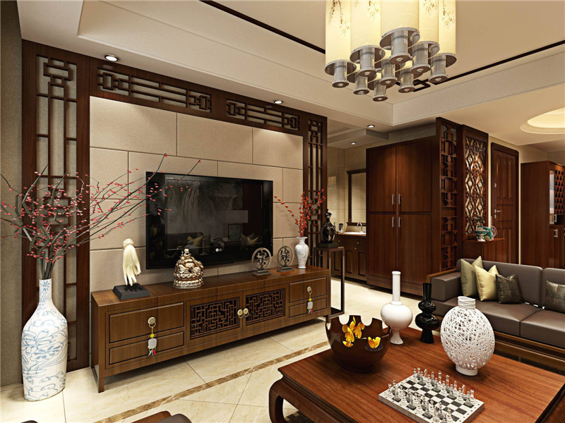 现代中式风格客厅装修图