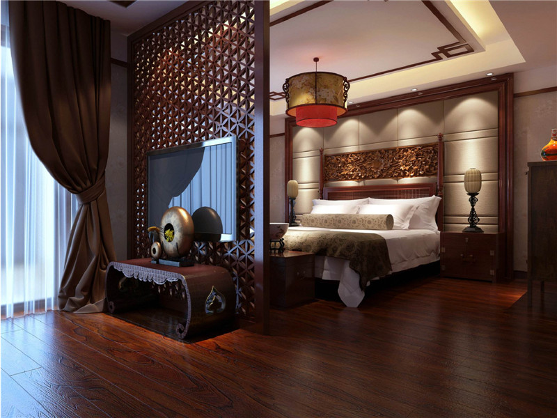 别墅传统中式风格卧室装修设计