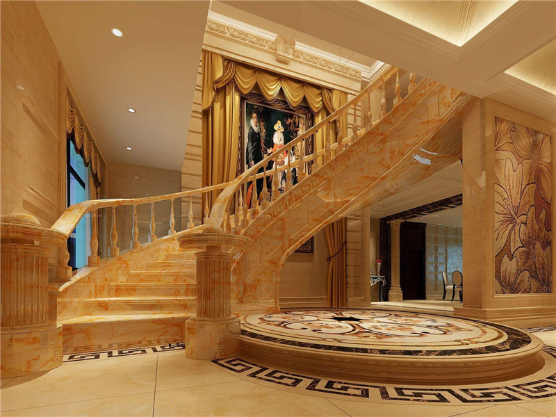 奢华别墅欧式风格楼梯装修设计图