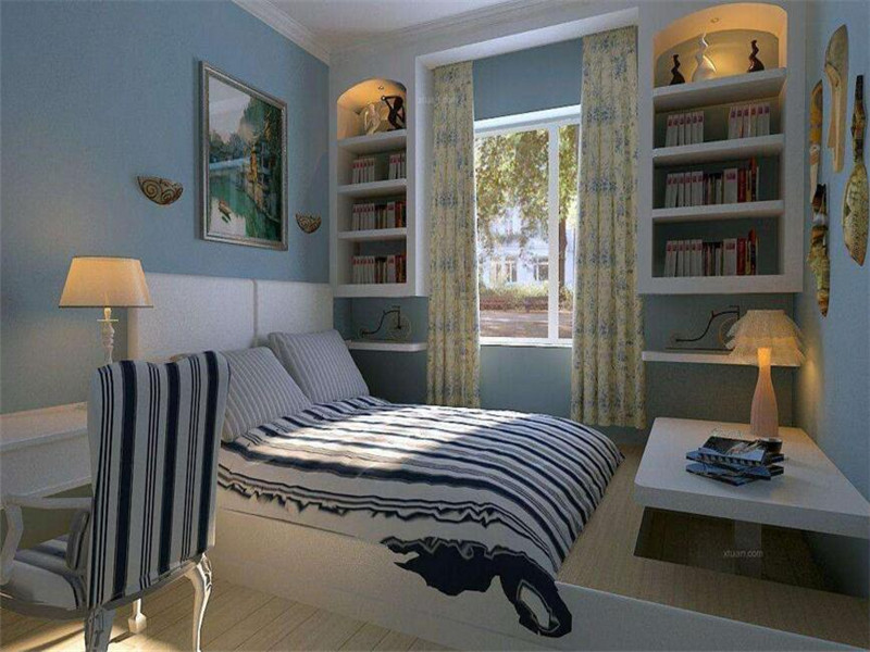 地中海风格别致惬意卧室装修设计效果图