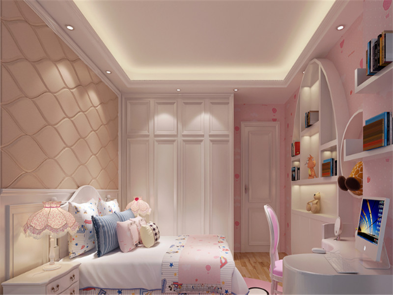 韩式风格女孩卧室衣柜设计图
