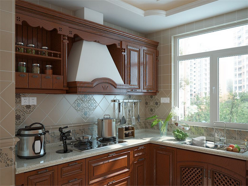 新中式一居室厨房装修效果图