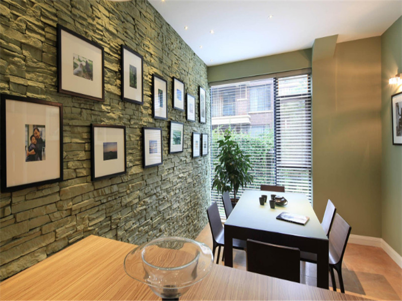两居室简约风格餐厅背景墙装修效果图