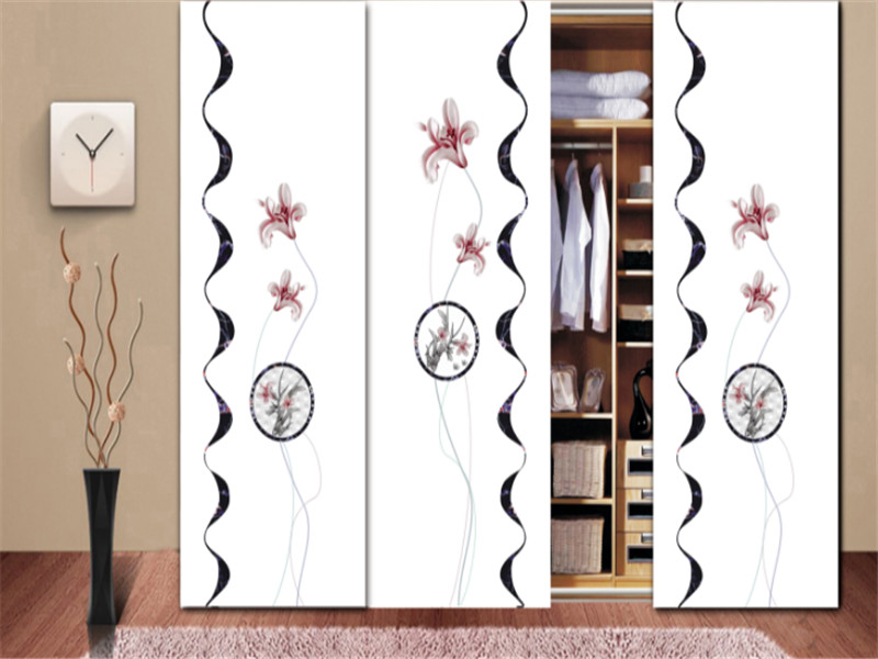 时尚现代一居室卧室推拉门衣柜效果图