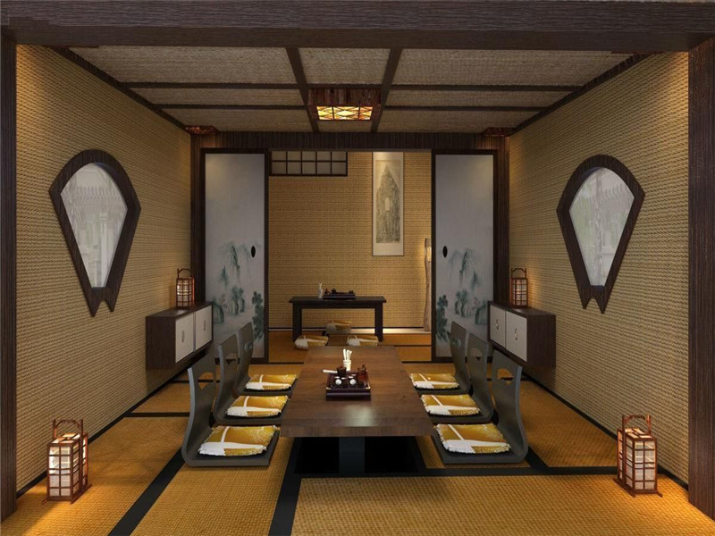日式大户型六人餐厅装修效果图