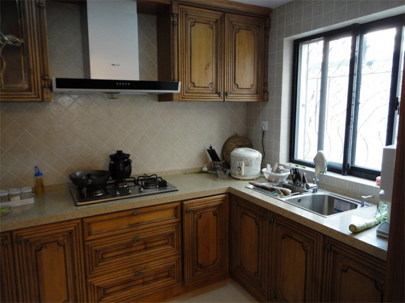 60小户型中式厨房橱柜装修效果图