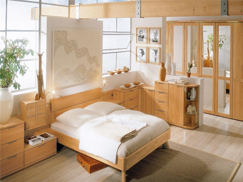 日式原木风格开放式推拉门卧室装修设计