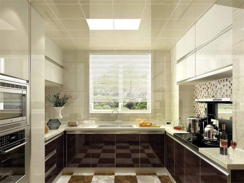 欧式80平方厨房橱柜装修效果图