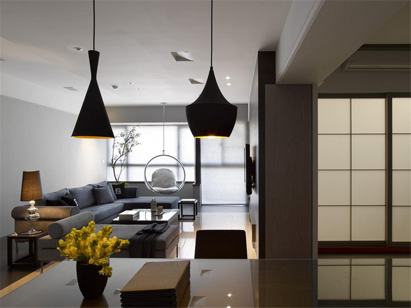 现代风格两居室客厅装修效果图