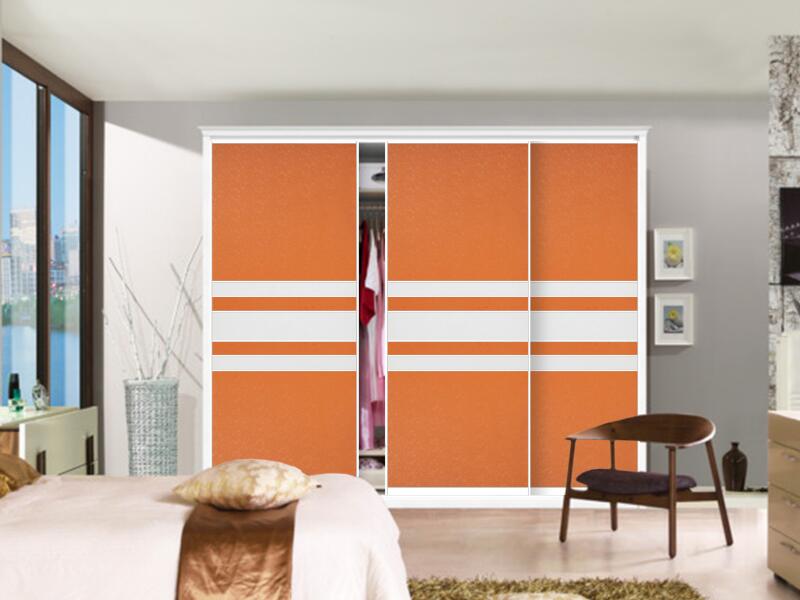  Design and decoration effect drawing of bedroom wardrobe door