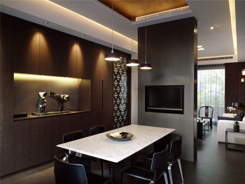 三室现代新中式风格餐厅装修效果图